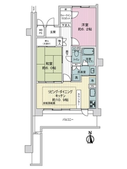 ライオンズマンション京都山科ガーデンシティの間取図