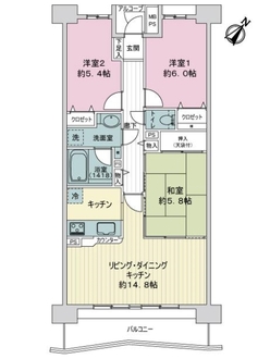 ライオンズマンション千葉グランドタワーの間取図