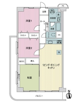 多摩川ビューハイツの間取図