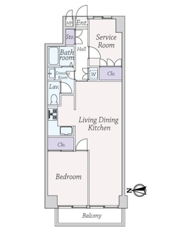 ライオンズマンション四ツ橋の間取図