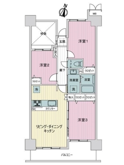 ステイツ野村向洋の間取図