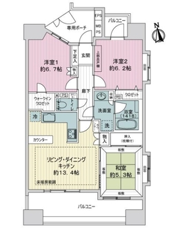 ライオンズステーションプラザ溝の口セントラルアベニューの間取図