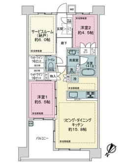 イニシア港北ニュータウンの間取図