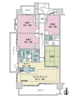 藤和シティホームズ本郷公園南の間取図