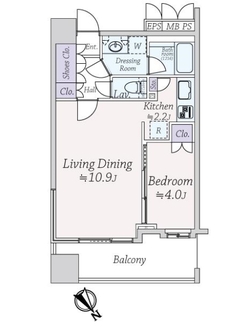 パラッシオ目黒不動前の間取図