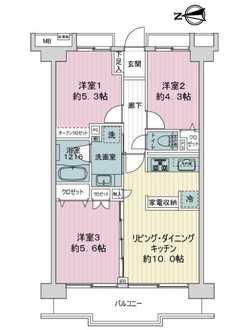 ルネ蒲田の間取図