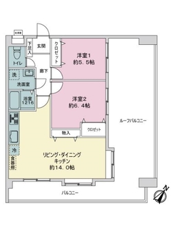 ライオンズマンション大橋第３の間取図