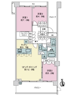アトラス上大岡ヒルズの間取図