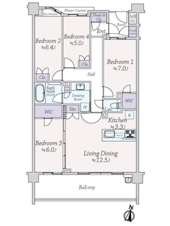 ライオンズ横浜汐見台ヒルズの間取図