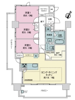 オーヴィジョン平尾の間取図