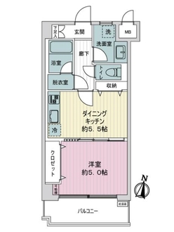 ライオンズマンション大森海岸の間取図