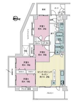 ディナ・スカーラ百合ヶ丘の間取図