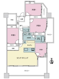 サングレート博多東弐番館の間取図