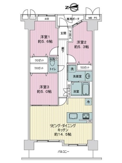ライオンズマンション四条大宮ガーデンシティの間取図
