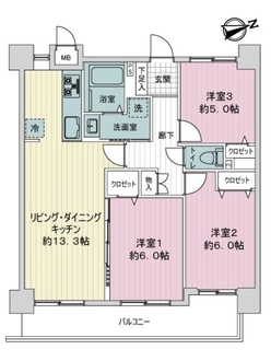 フローレンス海田・月見町の間取図