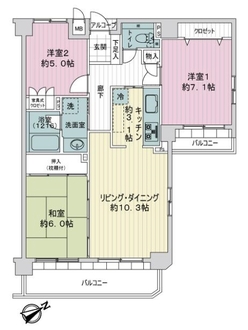 サーパス小笹第２の間取図