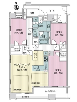 グランレ・ジェイド京都河原町の間取図