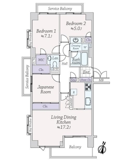 馬事公苑ヒルズの間取図