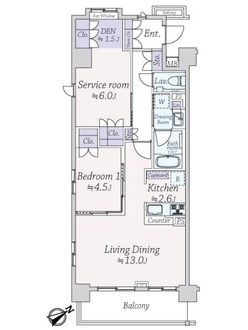 シエルヴィラ桜橋壱番館の間取図