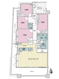 グランジオ武蔵野の間取図