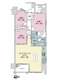 ライオンズ一宮マ－クスフォ－トの間取図