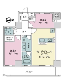 ライオンズタワー大島の間取図