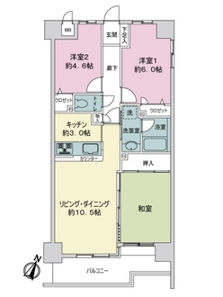 藤和シティコープ平尾駅前の間取図
