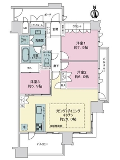 グランレ・ジェイド京都河原町の間取図