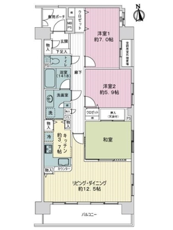 ライオンズマンション西葛西中央通りの間取図