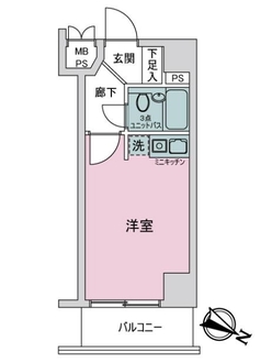 ライオンズマンション川崎貝塚第２の間取図