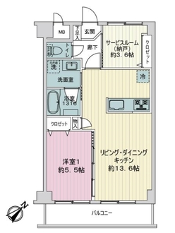 グローリア初穂ときわ台の間取図