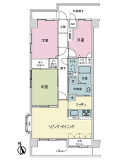 朝日プラザ溝の口の間取図
