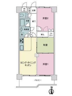 ライオンズマンション五日市の間取図