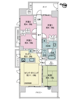 ザ・ライオンズ大宮ウェリスレジデンスの間取図