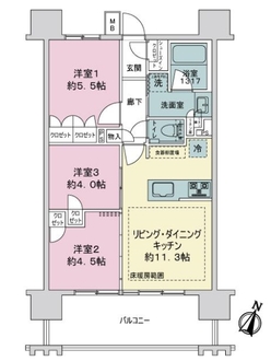 プレシス船橋大神宮下の間取図