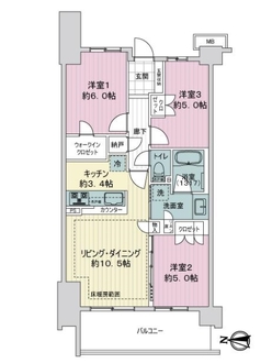 ライオンズウイングゲートの間取図