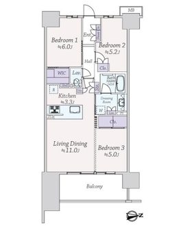 ルネ南砂町リバーフィールの間取図