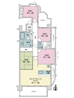 藤和シティホームズ滝子の間取図