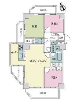 ライオンズマンション尾頭橋A棟の間取図