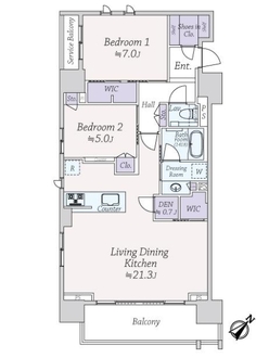 シティハウス広尾南の間取図