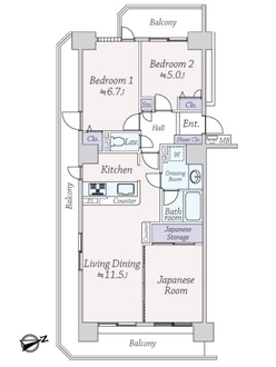 ダイアパレス京成曳舟の間取図