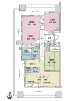ライオンズガーデン岡崎公園の間取図