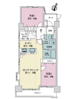 クリオ大通り公園六番館の間取図