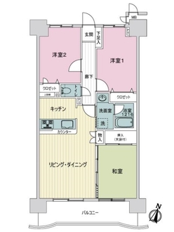 レールシティ博多駅南の間取図