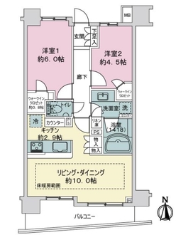 リビオ練馬ソリスタの間取図