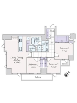 フォルム内藤町の間取図