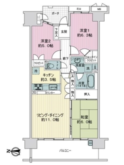 ビィオルド戸田公園の間取図