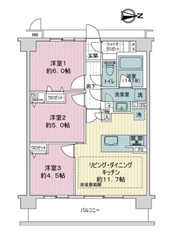 エスリード京都梅小路公園の間取図