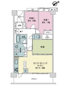 ライオンズマンション船堀グリーンロードの間取図