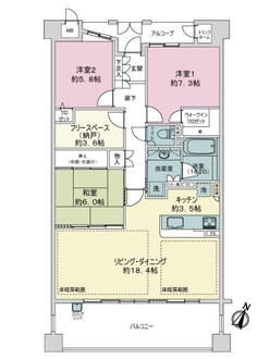 ザ・シーズンズＤ棟の間取図